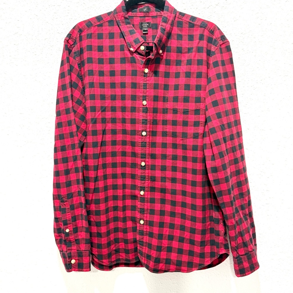 J. Crew Oxford Plaid Men's Shirt XL